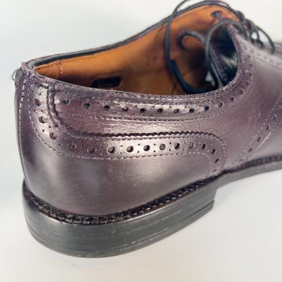 Allen Edmonds Strand Cap-Toe Brown Leather Oxford Dress Shoes Men 9